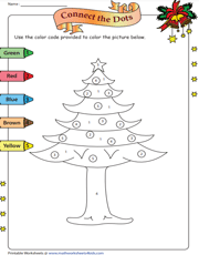 Color by number | Christmas tree