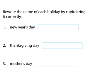 Capitalizing Holidays