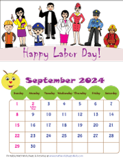 Labor Day Theme | Calendar