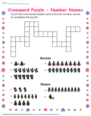 Labor Day Crossword | Number Names