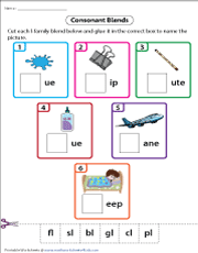 L-Family Blends | Cut and Glue Activity