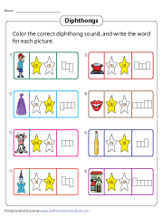 Coloring and Writing Diphthongs