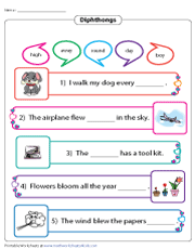 Completing Sentences | Diphthongs