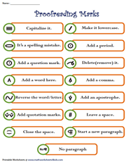 Proofreading Marks | Advanced Chart