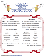 Fact and Opinion - Chart