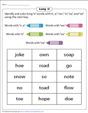 Identifying Long O Spelling Patterns