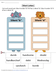 Cutting and Gluing Silent-B and D Words