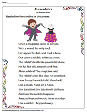 Underline the Similes | Poem