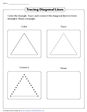 Tracing Diagonal Lines in a Triangle