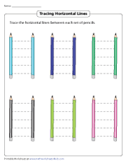 Tracing Horizontal Lines between Pencils