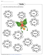 Identifying and Coloring Verbs