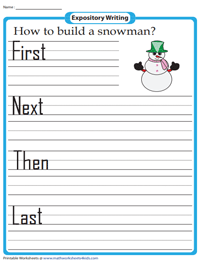 Expository Writing Prompts for Grade 1
