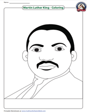 Color the picture of Martin Luther King