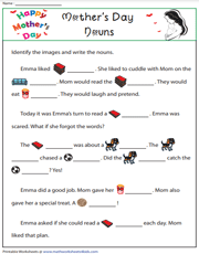 Mother's Day - Rebus Story | Identify the Nouns