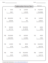 Subtraction from multiples of powers of 10 | Level 2