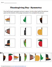 Thanksgiving Symmetry Worksheet